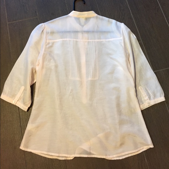 Merona Pale Pink Cotton/Silk Blouse - Picture 6 of 6